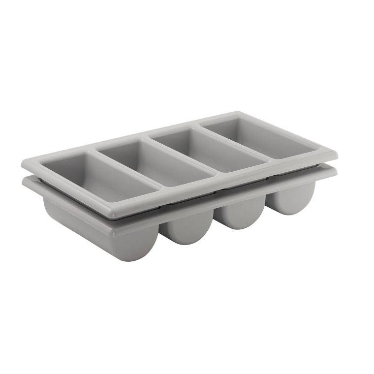 Besteckkasten GN 1/1 4 Mulden grau 530 x 325 mm
