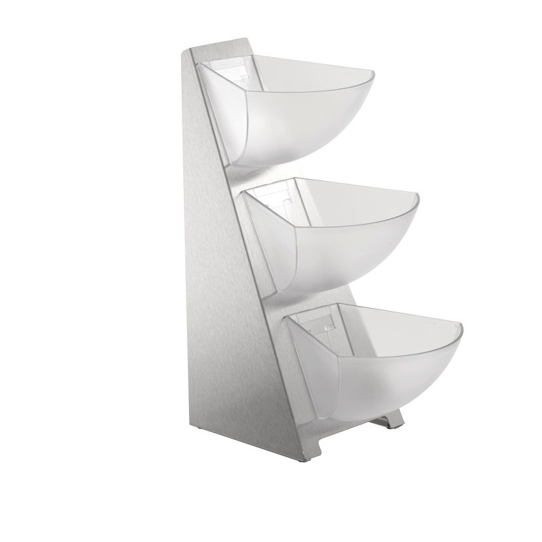 Multi-Rack, 3-stufig 21 x 16 cm, H: 41 cm Edelstahl