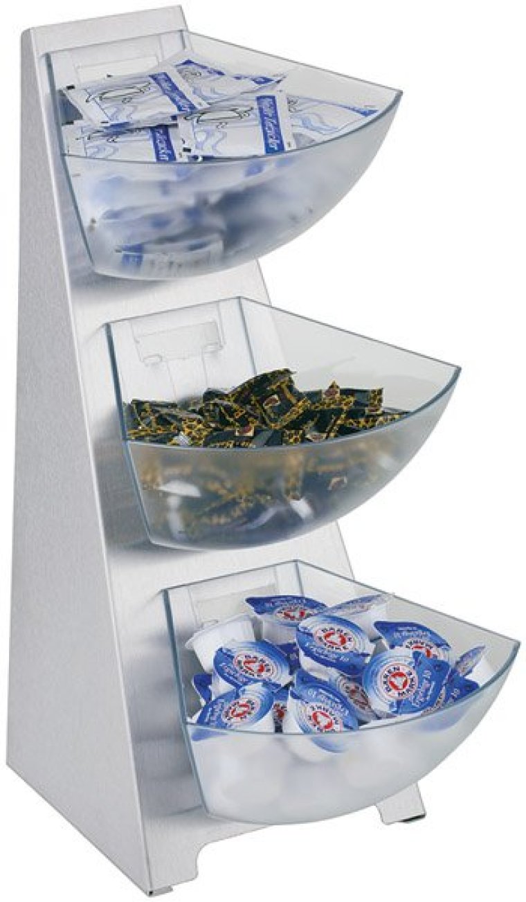Multi-Rack, 3-stufig 21 x 16 cm, H: 41 cm Edelstahl