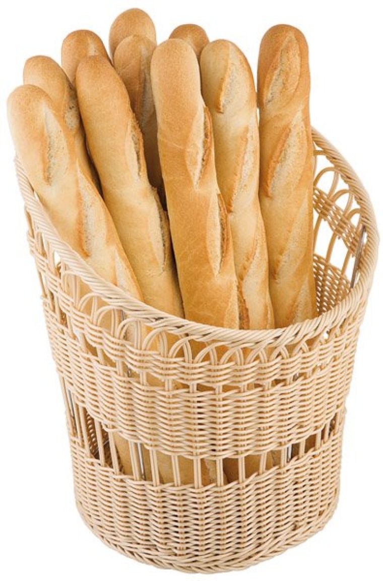 Baguettekorb Polyrattan hell 320 x 346 mm