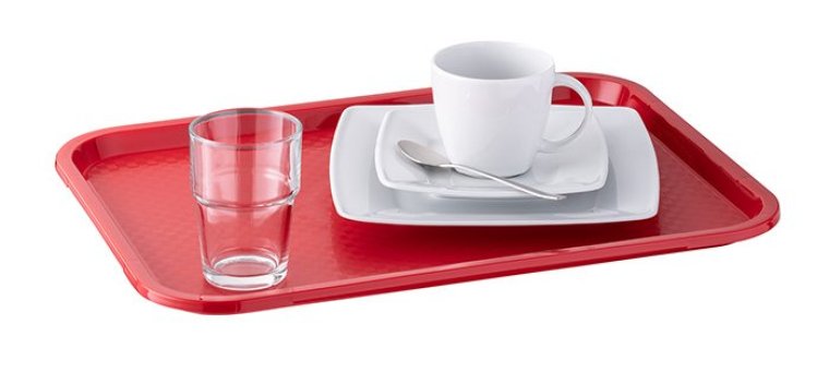 Fast Food-Tablett 41 x 30,5 cm rot