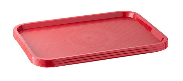 Fast Food-Tablett 41 x 30,5 cm rot