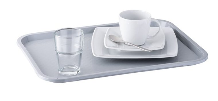 Fast Food-Tablett 41 x 30,5 cm grau