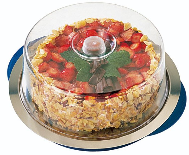Thermo-Tablett 5-teilig rund 350 x mm Transparent, blau