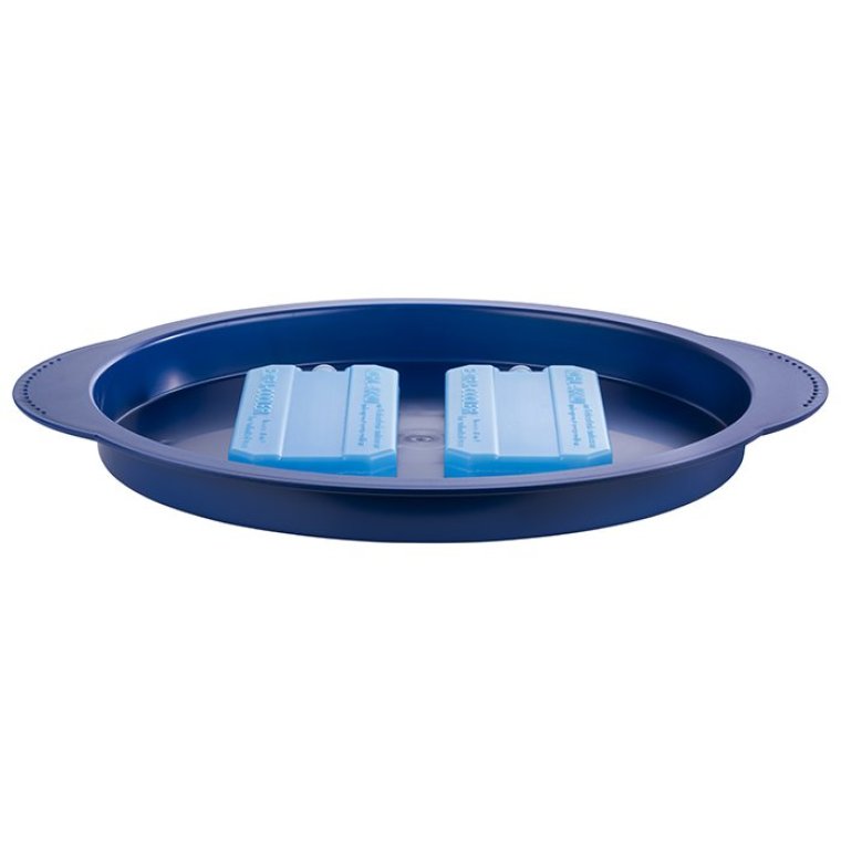 Thermo-Tablett 5-teilig rund 350 x mm Transparent, blau