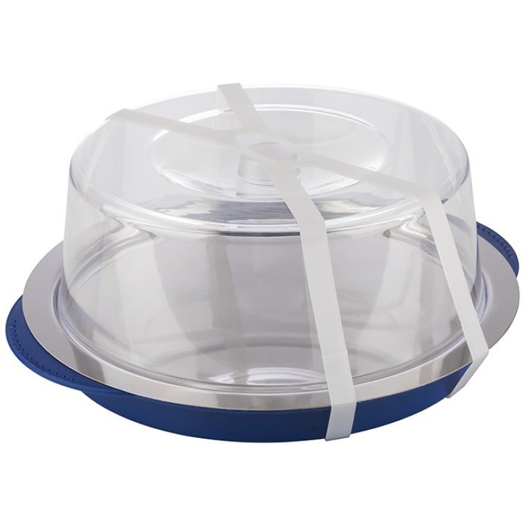 Thermo-Tablett 5-teilig rund 350 x mm Transparent, blau