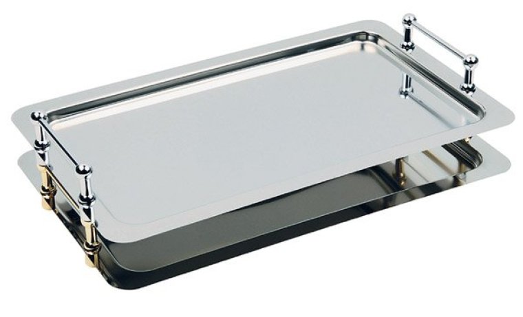 Buffet-System-Tablett BÜFETTSTAR GN 1/1 verchromte Griffe 530 x 325 mm Edelstahl