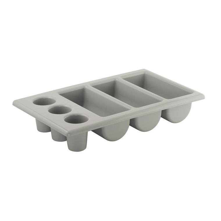 Besteckkasten GN 1/1 6 Mulden grau 535 x 325 mm