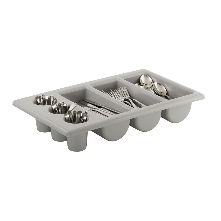 Besteckkasten GN 1/1 6 Mulden grau 535 x 325 mm