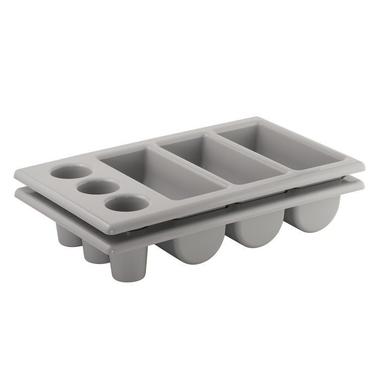 Besteckkasten GN 1/1 6 Mulden grau 535 x 325 mm