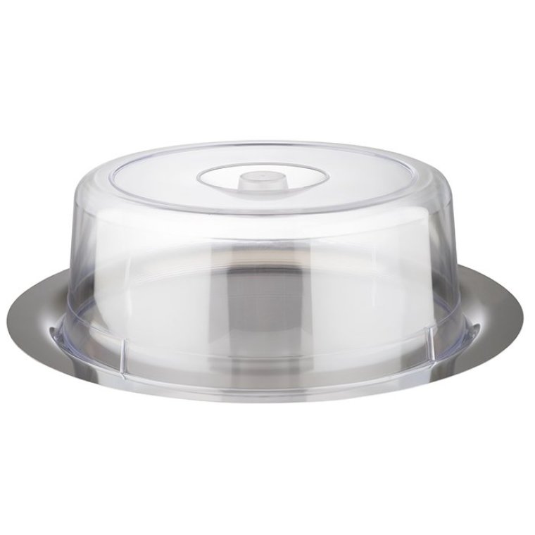 Buffet Platte FINESSE Ø 38 cm mit Haube 10 Edelstahl
