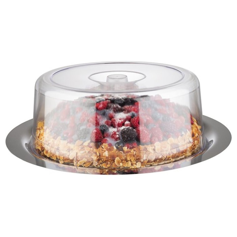Buffet Platte FINESSE Ø 38 cm mit Haube 10 Edelstahl