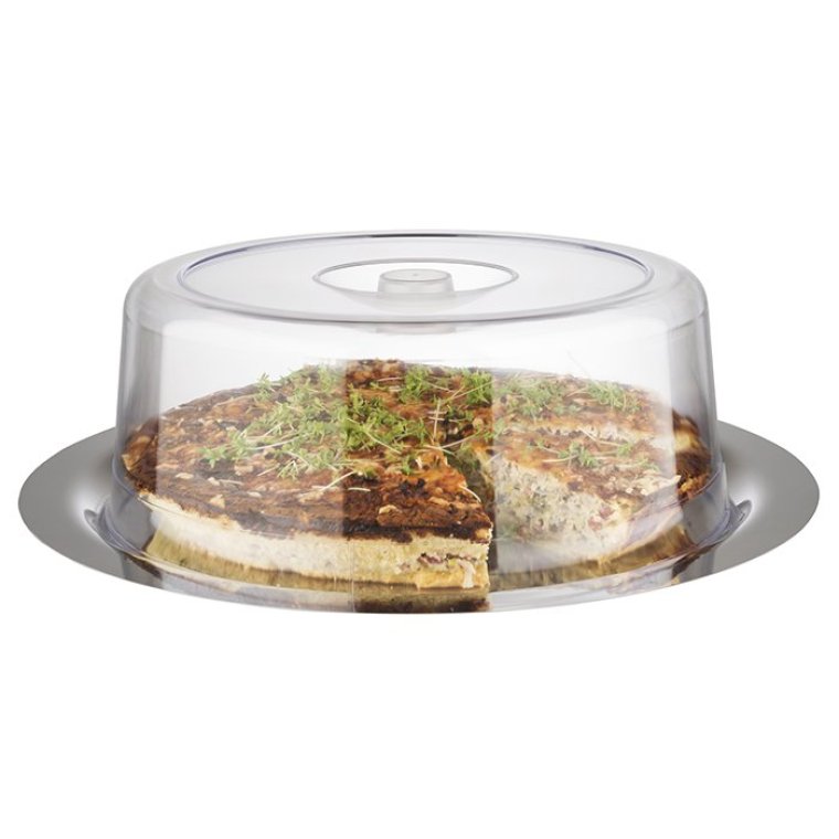 Buffet Platte FINESSE Ø 38 cm mit Haube 10 Edelstahl