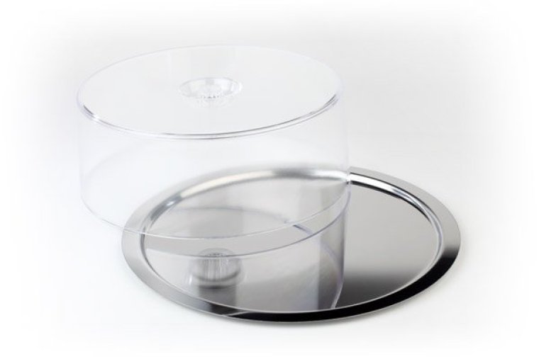 Buffet Platte FINESSE Ø 38 cm mit Haube 12 Edelstahl