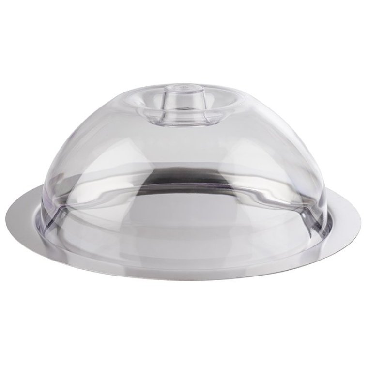 Buffet Platte FINESSE Ø 22 cm mit Abdeckhaube ohne Griffe Edelstahl