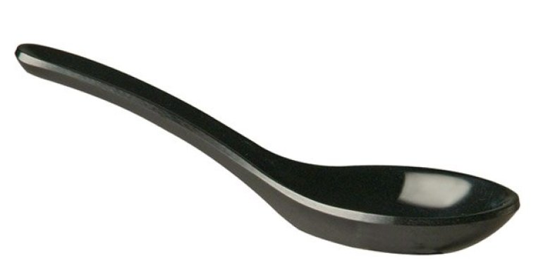 Fingerfoodlöffel schwarz 135 x 45 mm