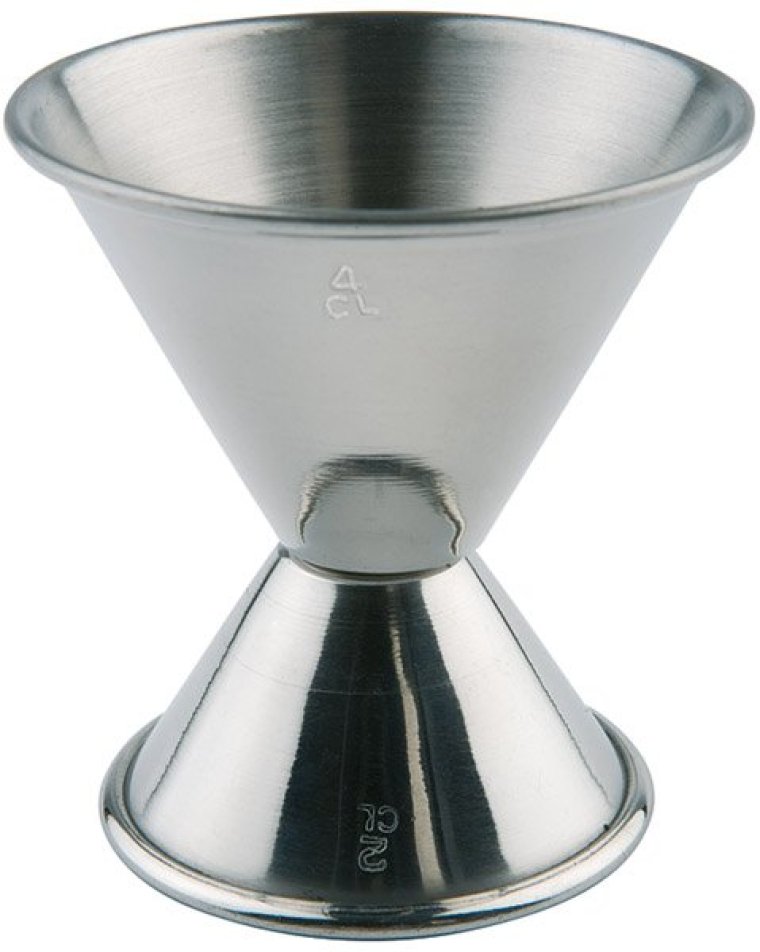 Cocktail-Doppelmaß 2 / 4 cl 60 x mm Edelstahl