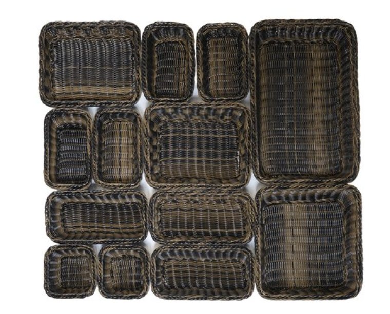 Poly-Rattan Flechtkorb FRAMES GN 1/1 530 x 325 mm