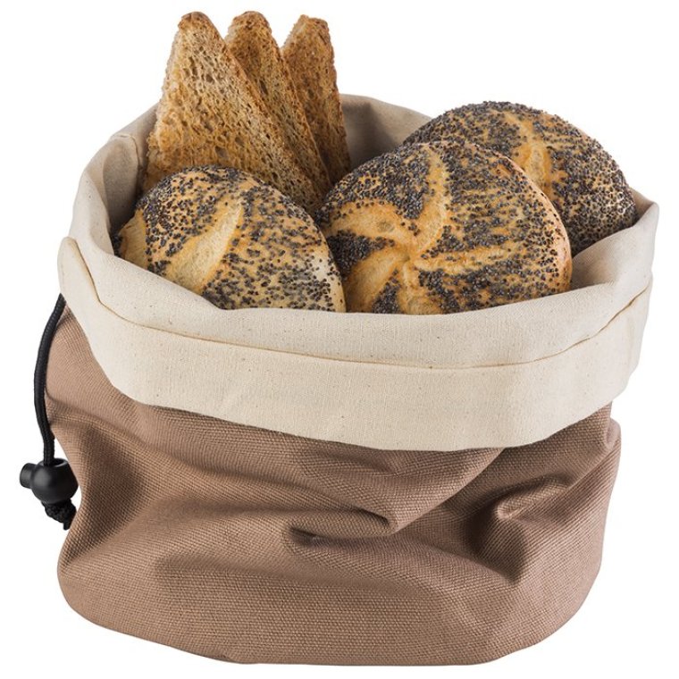 Brottasche Ø 20 cm mit Kirchkernkissen beige/braun