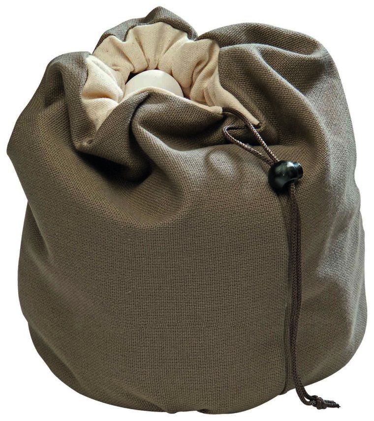 Brottasche Ø 20 cm mit Kirchkernkissen beige/braun