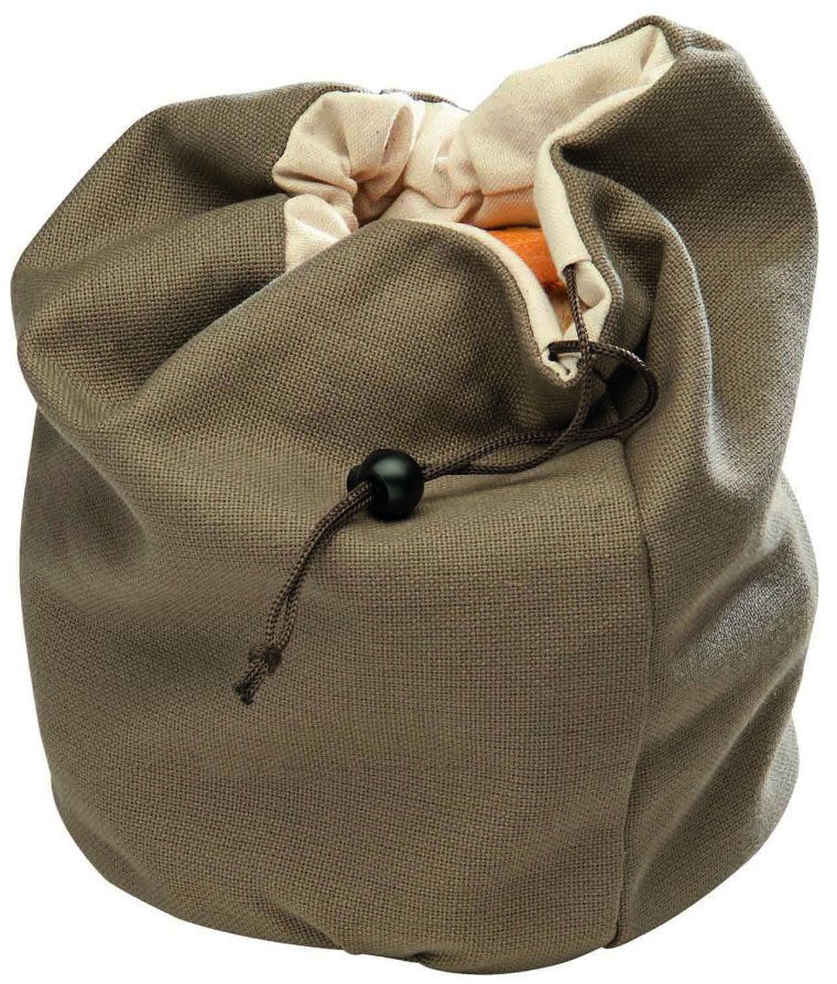 Brottasche Ø 20 cm mit Kirchkernkissen beige/braun