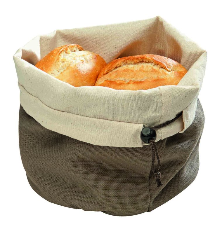 Brottasche Ø 20 cm mit Kirchkernkissen beige/braun