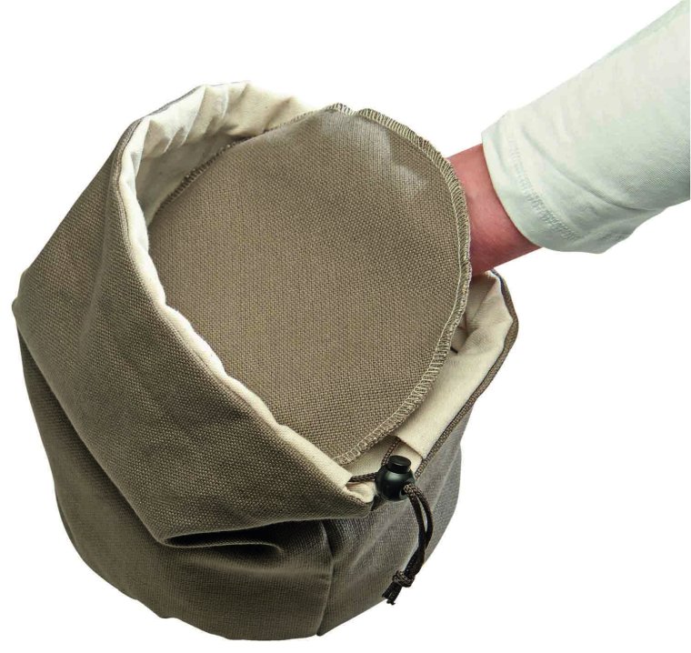 Brottasche Ø 20 cm mit Kirchkernkissen beige/braun