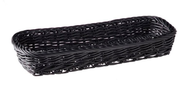 Besteckkorb ECONOMIC oval schwarz 270 x 100 mm
