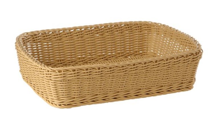 Korb rechteckig 40 x 30cm beige
