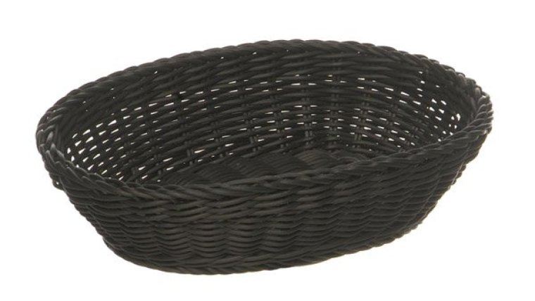 Korb oval 25 x 19cm schwarz