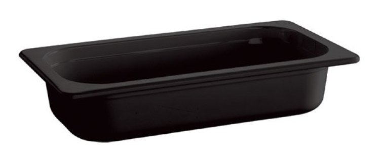 GN 1/4 Behälter -ECO LINE- schwarz, Melamin 264 x 162 mm