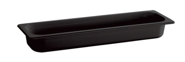 GN 2/4 Behälter -ECO LINE- schwarz, Melamin 530 x 162 mm