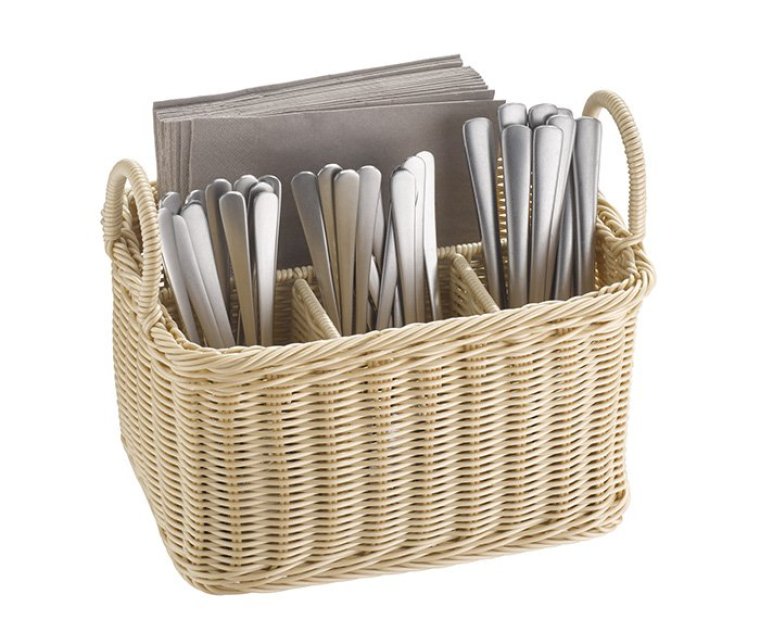 Besteck-Korb -ECONOMIC- beige 260 x 180 mm