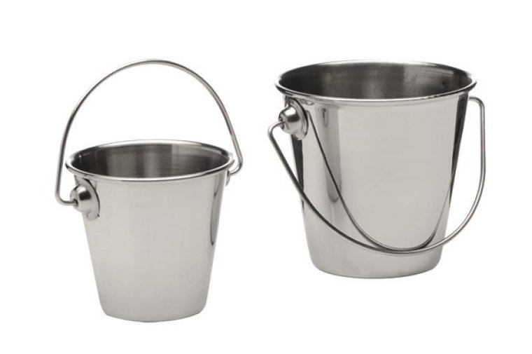 Servier- / Saucen-Eimer 4er Set 70 x mm Edelstahl