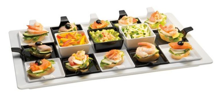 Fingerfood-Teller weiß 120 x 95 mm