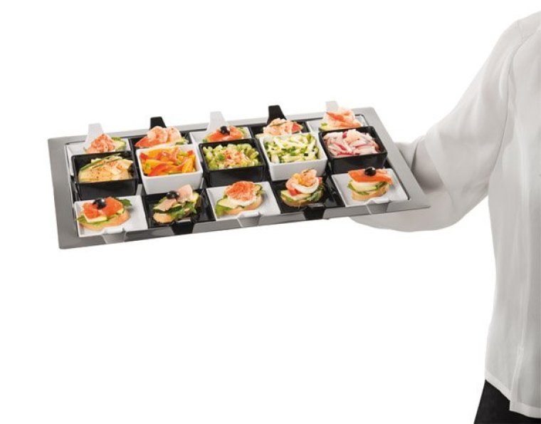 Fingerfood-Teller schwarz 120 x 95 mm