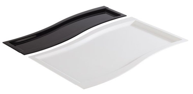 GN 1/1 Tablett -SINUS- weiß 530 x 325 mm