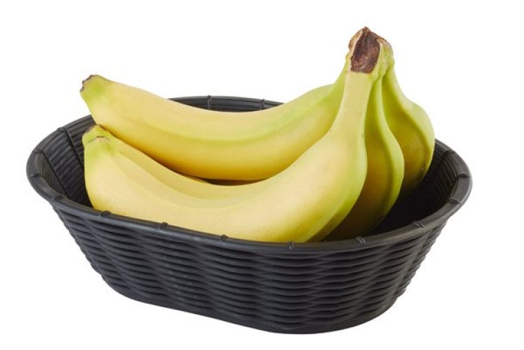 Brot- und Obstkorb WICKER-LOOK oval schwarz 230 x 170 mm