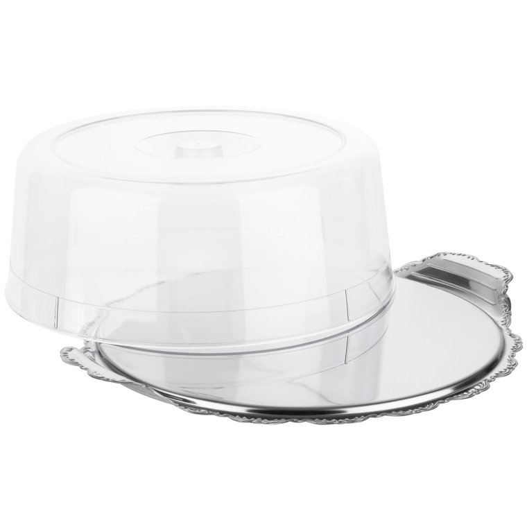Tortenplatte BAROK 2-teilig 375 x 315 mm Transparent