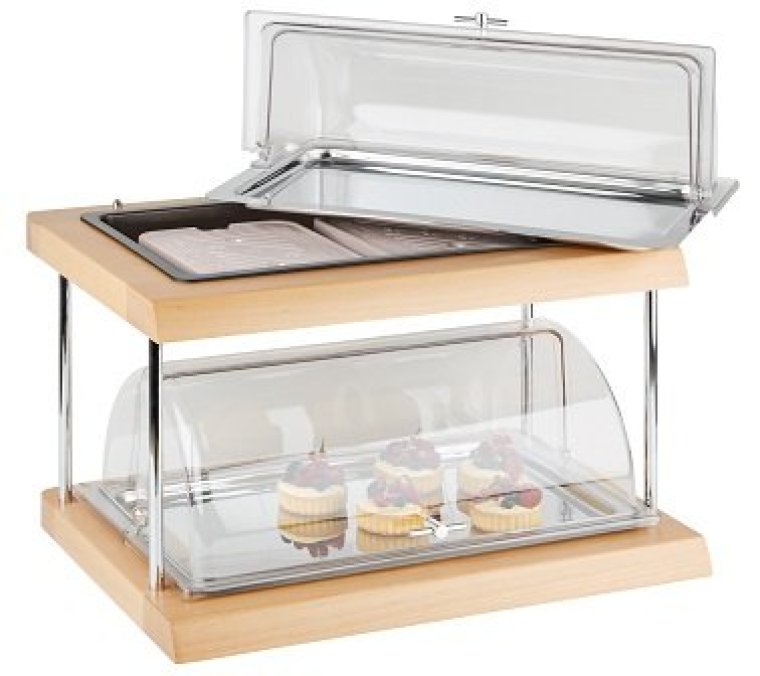 Kühltablett Buffet-Vitrine Doppeldecker GN 1/1 600 x 410 mm