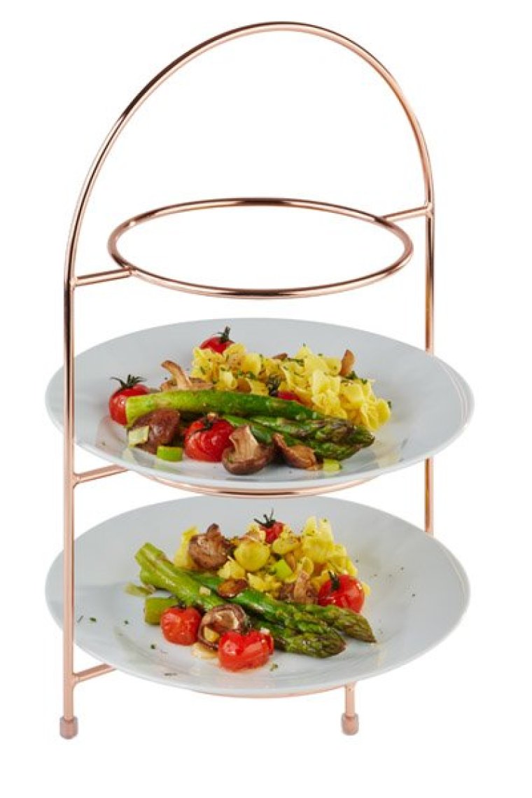 Serviergestell für 3 Teller max. Ø 27 cm Kupfer Look