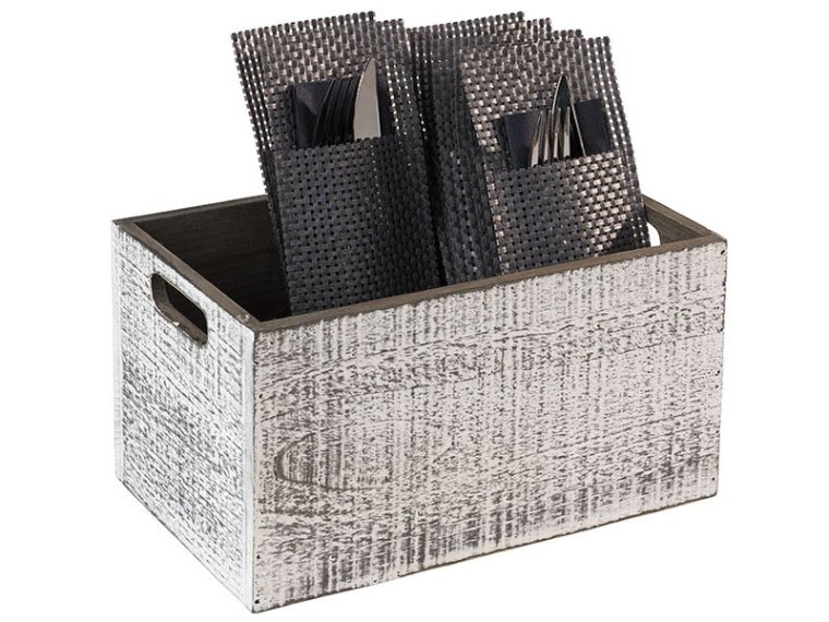 Servietten- und Bestecktaschen silvergrau 6er Pack 240 x 90 mm