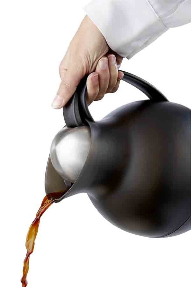 Isolierkanne 1,0 l ECONOMY schwarz Edelstahl