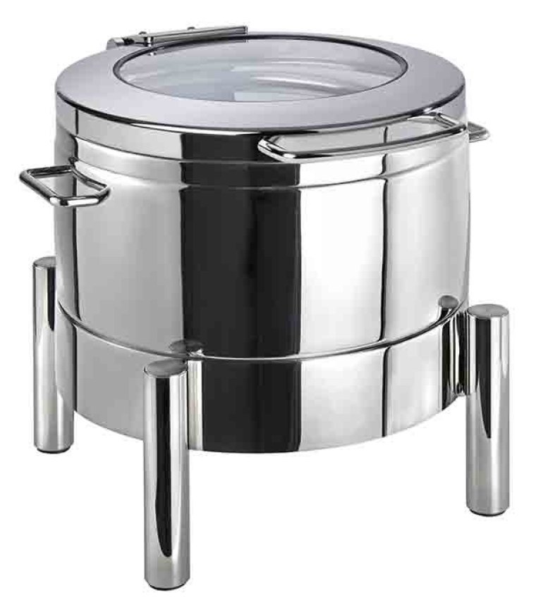 Chafing Dish rund -PREMIUM- 10 l mit Glasdeckel