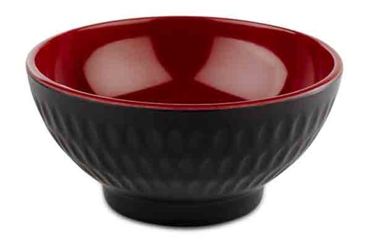Schale -ASIA PLUS- Ø 9,5 cm rot/schwarz