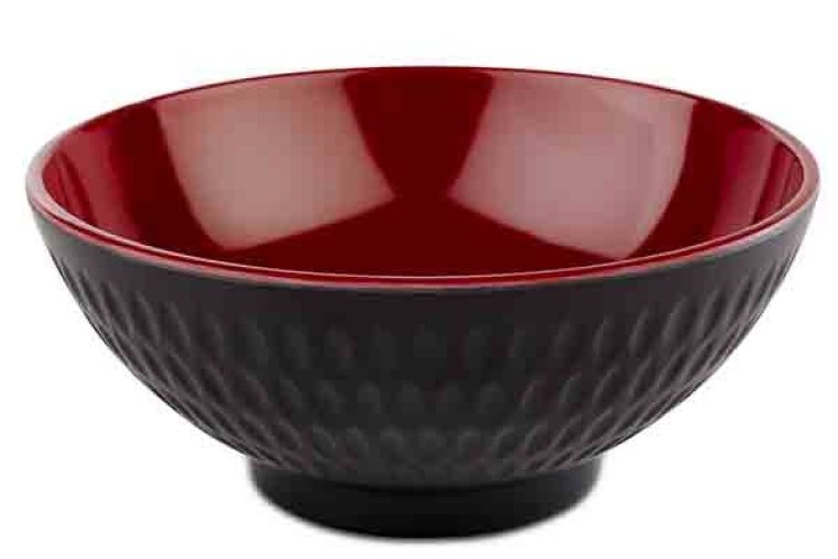 Schale -ASIA PLUS- Ø 13 cm rot/schwarz