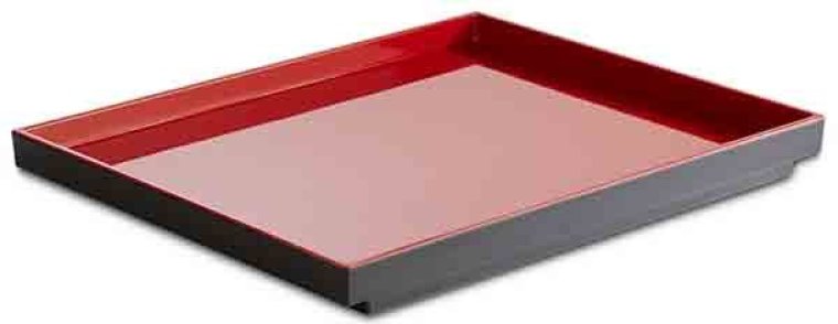 GN 1/2 Tablett -ASIA PLUS- rot/schwarz 325 x 265 mm