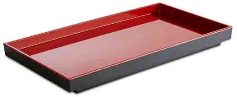 GN 1/3 Tablett -ASIA PLUS- rot/schwarz 325 x 176 mm