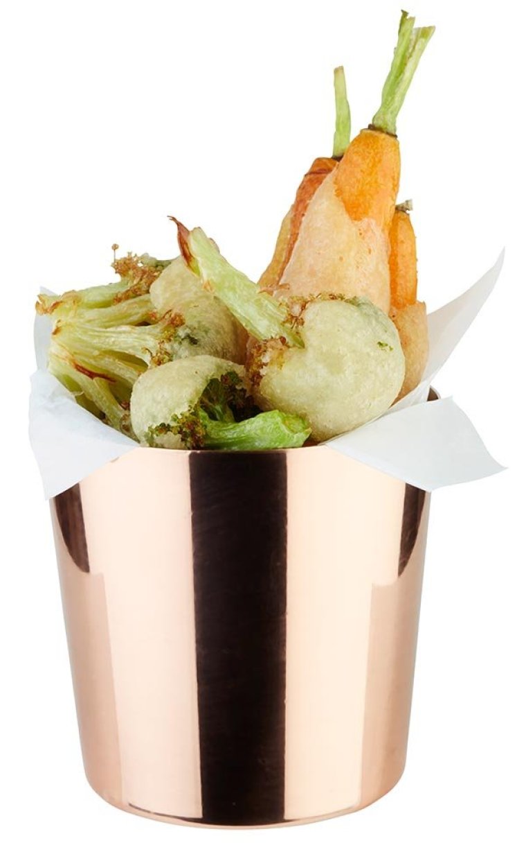 Servier-Eimer / -Becher -SNACKHOLDER- 0,35 l Edelstahl