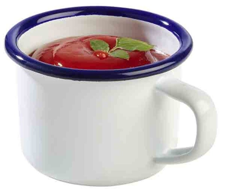 Henkelbecher -ENAMELWARE- 0,1 l weiß/weiß